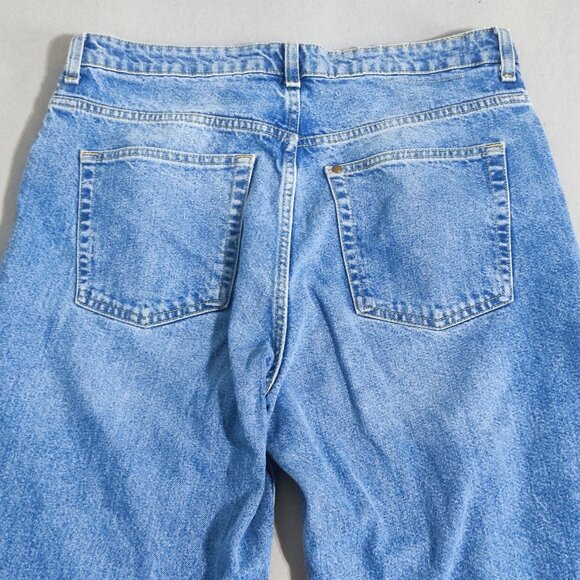 H&M 90's Baggy Jeans women's sz 12 medium washed denim blue recycled collection - Picture 4 of 14